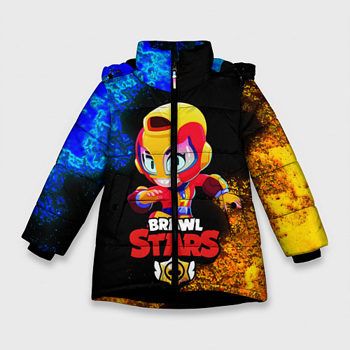 Зимняя куртка для девочки Brawl Stars MAX / 3D-Черный – фото 1