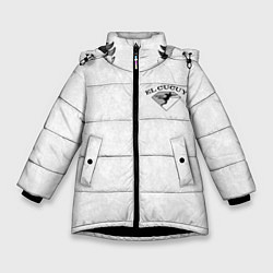 Куртка зимняя для девочки Tony Ferguson крылья на спине, цвет: 3D-черный