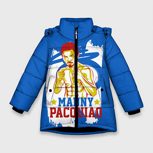 Зимняя куртка для девочки Manny Pacquiao / 3D-Черный – фото 1