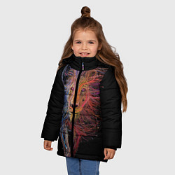 Куртка зимняя для девочки Лев, цвет: 3D-красный — фото 2