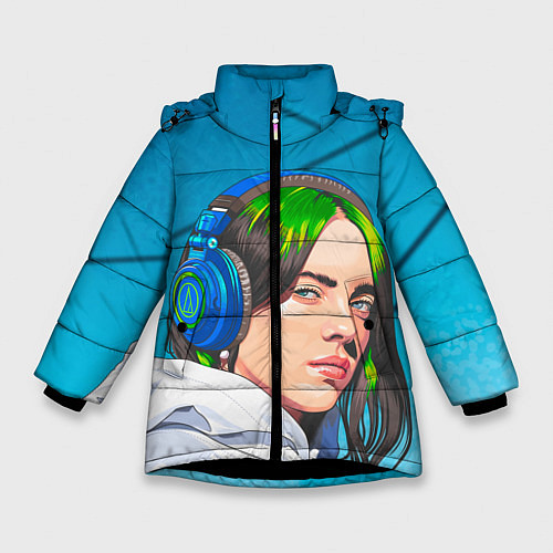 Зимняя куртка для девочки БИЛЛИ АЙЛИШ / 3D-Черный – фото 1