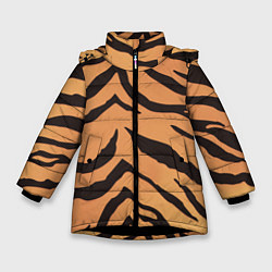 Зимняя куртка для девочки Тигриный камуфляж