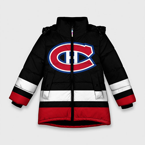 Зимняя куртка для девочки Монреаль Канадиенс / 3D-Черный – фото 1