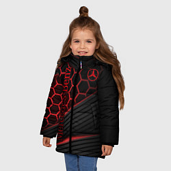Куртка зимняя для девочки Mercedes-Benz, цвет: 3D-красный — фото 2