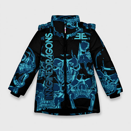 Зимняя куртка для девочки Imagine Dragons / 3D-Черный – фото 1