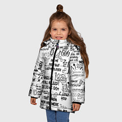 Куртка зимняя для девочки МУЗЫКА БИЛЛИ АЙЛИШ, цвет: 3D-черный — фото 2