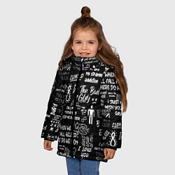 Куртка зимняя для девочки BILLIE EILISH BLACK, цвет: 3D-черный — фото 2