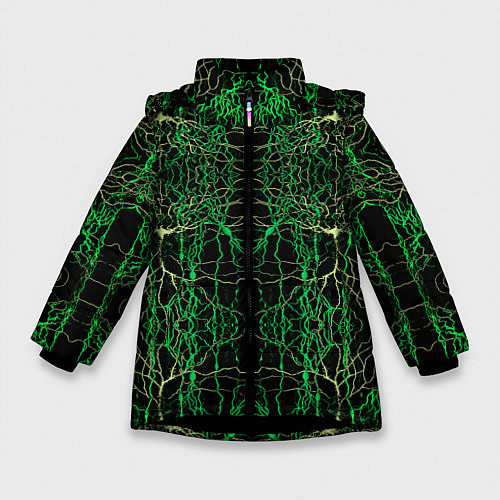 Зимняя куртка для девочки Древо / 3D-Черный – фото 1
