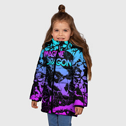 Куртка зимняя для девочки Imagine Dragons, цвет: 3D-светло-серый — фото 2