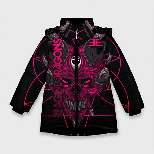 Зимняя куртка для девочки Imagine Dragons / 3D-Черный – фото 1