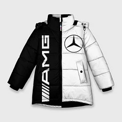 Куртка зимняя для девочки MERCEDES AMG, цвет: 3D-черный