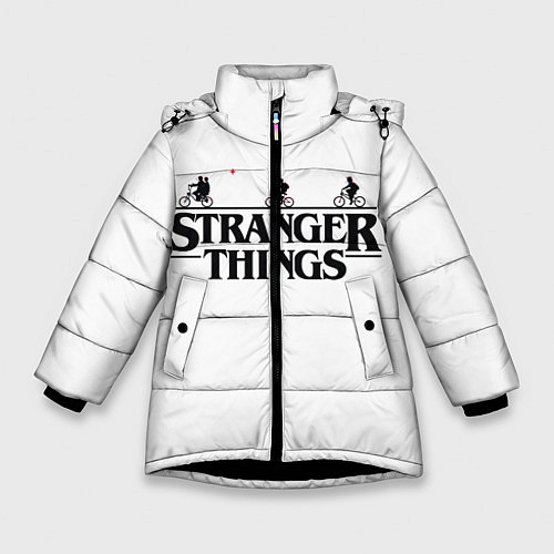 Зимняя куртка для девочки STRANGER THINGS / 3D-Черный – фото 1