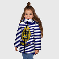 Куртка зимняя для девочки Тихоокеанский флот ВМФ России, цвет: 3D-черный — фото 2