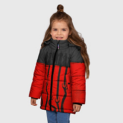 Куртка зимняя для девочки Очень странные дела, цвет: 3D-светло-серый — фото 2