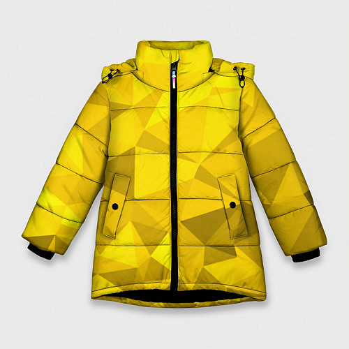 Зимняя куртка для девочки YELLOW ABSTRACT / 3D-Черный – фото 1