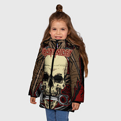 Куртка зимняя для девочки Iron Maiden, цвет: 3D-светло-серый — фото 2