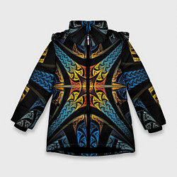 Куртка зимняя для девочки FRACTAL 2020, цвет: 3D-черный