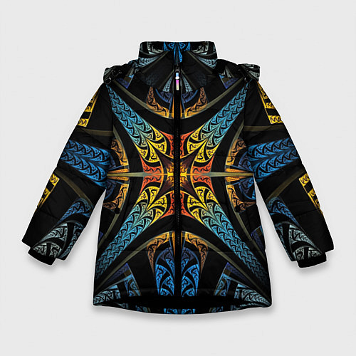 Зимняя куртка для девочки FRACTAL 2020 / 3D-Черный – фото 1