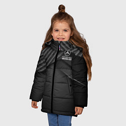 Куртка зимняя для девочки Mercedes-AMG, цвет: 3D-черный — фото 2