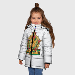 Куртка зимняя для девочки Бывших не бывает погранвойска, цвет: 3D-черный — фото 2