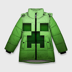 Куртка зимняя для девочки MINECRAFT, цвет: 3D-светло-серый