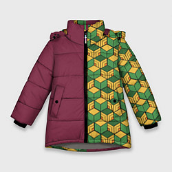 Куртка зимняя для девочки ГИЮ ТОМИОКА, цвет: 3D-светло-серый