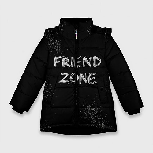 Зимняя куртка для девочки FRIEND ZONE / 3D-Черный – фото 1