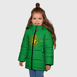 Куртка зимняя для девочки Пограничные Войска КГБ СССР, цвет: 3D-черный — фото 2