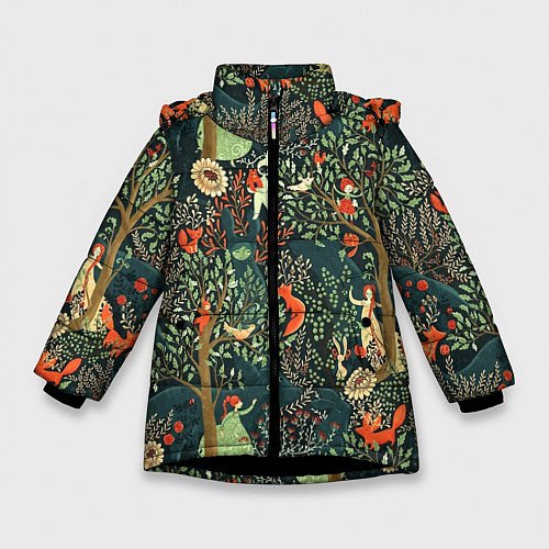 Зимняя куртка для девочки Abstraction Pattern / 3D-Черный – фото 1