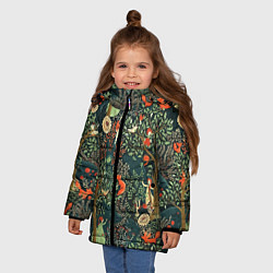 Куртка зимняя для девочки Abstraction Pattern, цвет: 3D-красный — фото 2