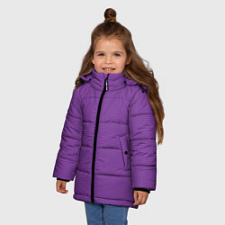 Куртка зимняя для девочки Фиолетовая волна, цвет: 3D-черный — фото 2