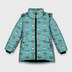 Куртка зимняя для девочки Koala bambuk, цвет: 3D-черный