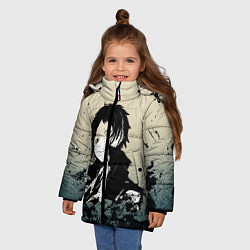 Куртка зимняя для девочки Чиби Великий, цвет: 3D-черный — фото 2