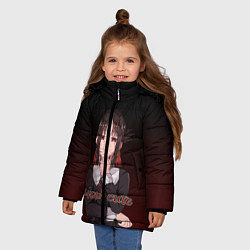 Куртка зимняя для девочки Kaguya - How cute, цвет: 3D-светло-серый — фото 2
