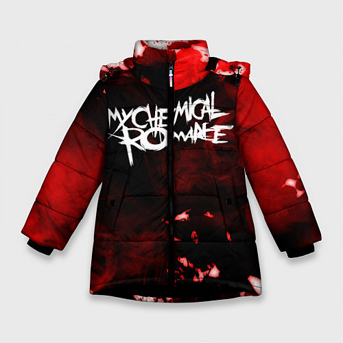 Зимняя куртка для девочки My Chemical Romance / 3D-Черный – фото 1
