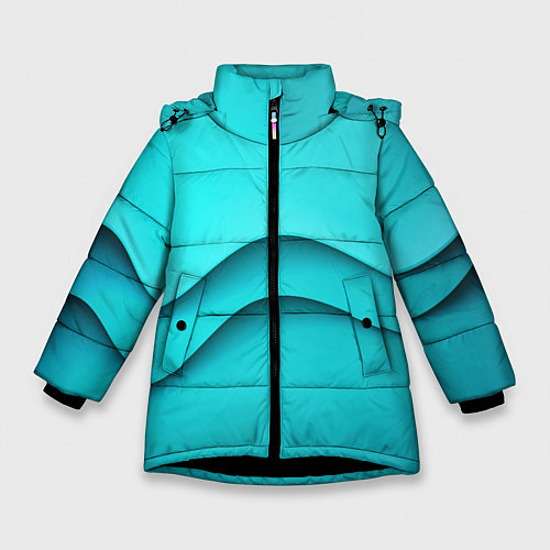 Зимняя куртка для девочки Волна / 3D-Черный – фото 1