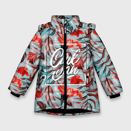 Зимняя куртка для девочки Girl Can / 3D-Черный – фото 1