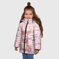Куртка зимняя для девочки Единорожек, цвет: 3D-черный — фото 2