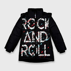 Куртка зимняя для девочки Rock And Roll, цвет: 3D-черный