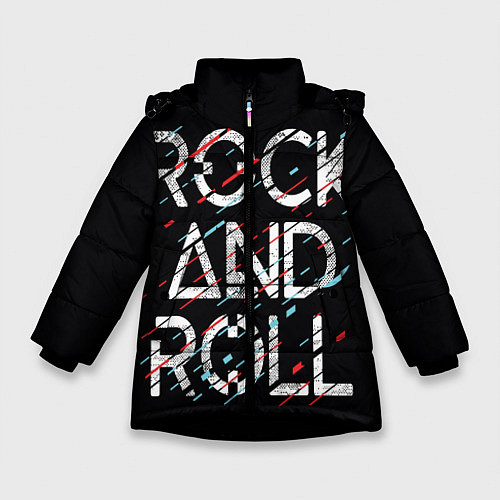 Зимняя куртка для девочки Rock And Roll / 3D-Черный – фото 1