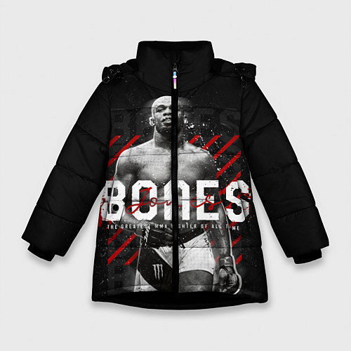 Зимняя куртка для девочки Bones Jones / 3D-Черный – фото 1