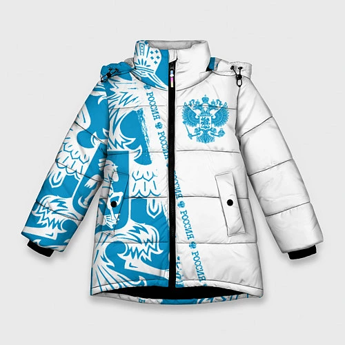 Зимняя куртка для девочки Россия / 3D-Черный – фото 1