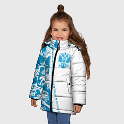 Куртка зимняя для девочки Россия, цвет: 3D-светло-серый — фото 2