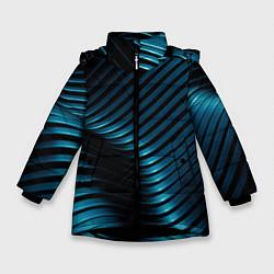 Куртка зимняя для девочки Плавность,, цвет: 3D-черный
