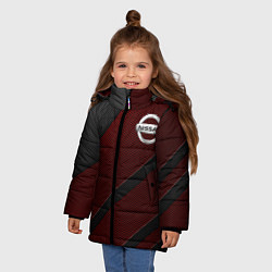Куртка зимняя для девочки Nissan, цвет: 3D-черный — фото 2