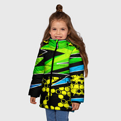 Куртка зимняя для девочки Bona Fide, цвет: 3D-черный — фото 2