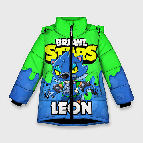 Зимняя куртка для девочки BRAWL STARS LEON / 3D-Черный – фото 1