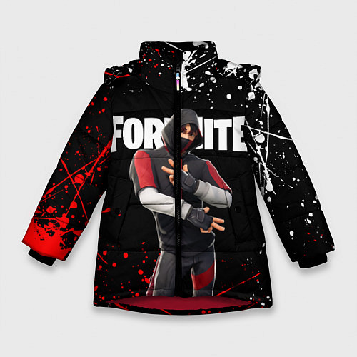 Зимняя куртка для девочки FORTNITE IKONIK / 3D-Красный – фото 1