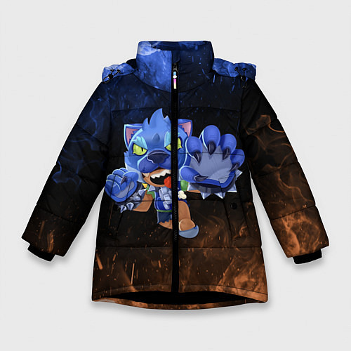 Зимняя куртка для девочки Brawl stars Leon / 3D-Черный – фото 1