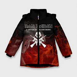 Куртка зимняя для девочки IRON MAIDEN, цвет: 3D-черный